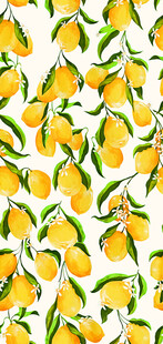 柠檬图案背景 清新活力