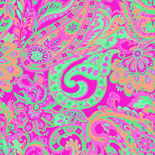 缤纷佩斯利花纹图案