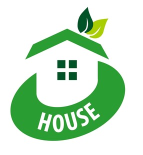 绿色房屋标志设计