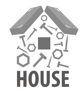 房屋形状工具图标设计