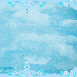 梦幻冰雪天空背景图