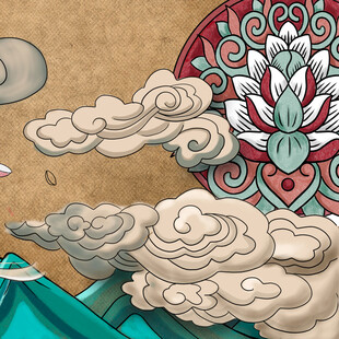 中式云纹与传统图案背景