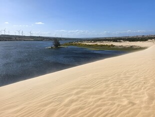 沙漠边的水域风光