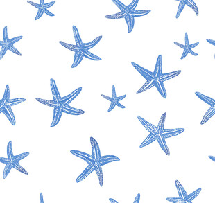 蓝色海星图案背景