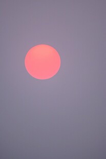 天空中的粉红色圆形物体