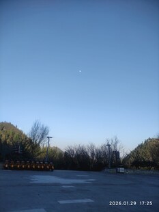 冬日冰封湖面与岸边树木