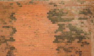 斑驳砖墙纹理特写