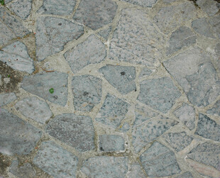 不规则石板路纹理细节