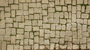 古朴石砖路面纹理