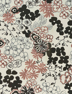 复古花卉图案纹理布料