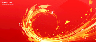 红色火焰展板背景