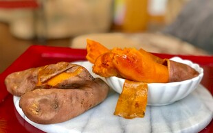 烤红薯与红薯泥美食组合