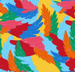 多彩羽毛图案设计