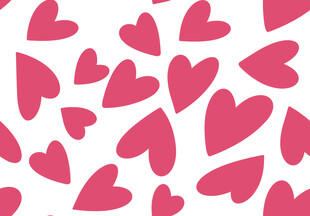 粉色心形图案背景