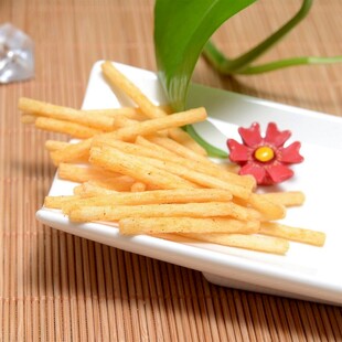 美味薯条摆盘装饰小花