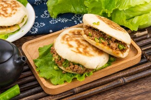 美味中式肉夹馍摆拍