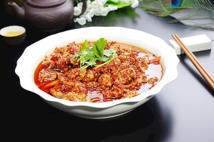 香辣肉末豆腐