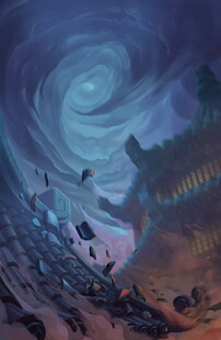 梦幻星空下的奇幻场景