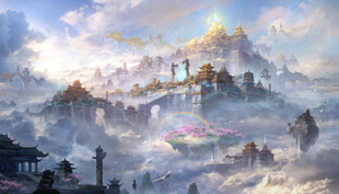 梦幻云端城堡奇幻景象