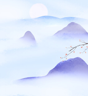 水墨山水间的诗意景致