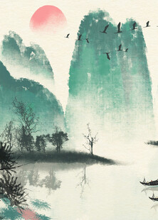 水墨山水意境图