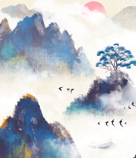 水墨山水间的诗意景致