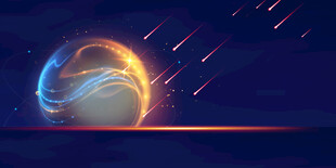 梦幻星球流光溢彩宇宙景
