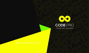 绿色简约高端名片模板 