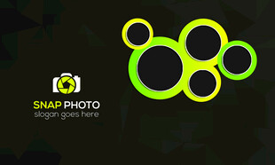 绿色简约高端名片模板 