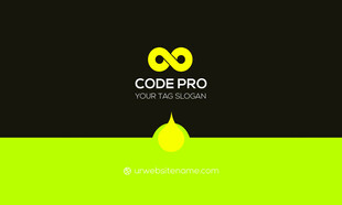 绿色简约高端名片模板 