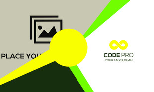 绿色简约高端名片模板 