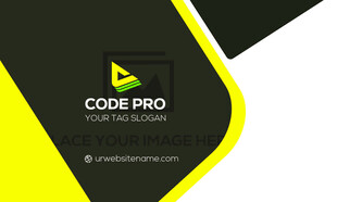 绿色简约高端名片模板 