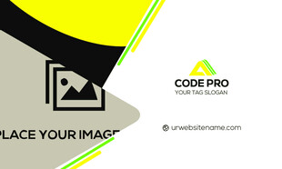 绿色简约高端名片模板 