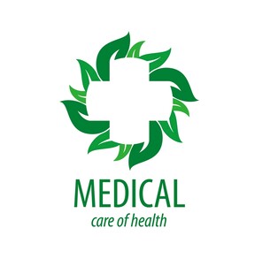 医疗健康绿叶标志设计