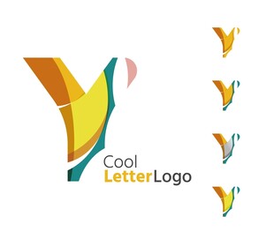 多彩字母Y标志设计