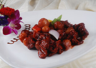 美味糖醋排骨摆盘精致