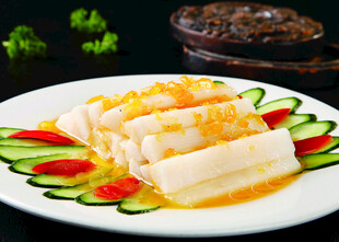 橙香山药摆盘精致