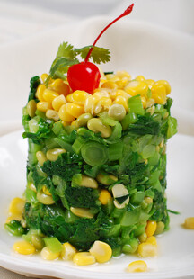 樱桃玉米蔬菜塔