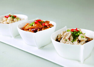 三色美味小碗菜