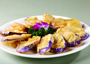 香煎茄子摆盘精美