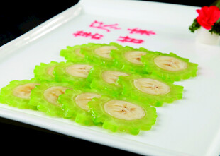 苦瓜酿肉摆盘精致