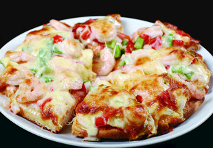 美味培根芝士披萨