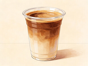 手绘拿铁