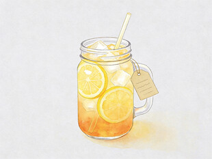手绘柠檬茶