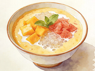 手绘品杨枝甘露