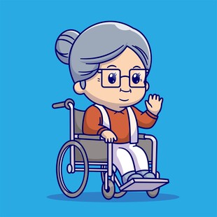 坐轮椅的奶奶