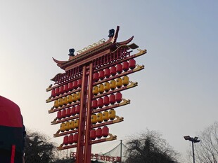 中式多层灯笼装饰景观