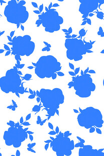 蓝色花卉图案背景