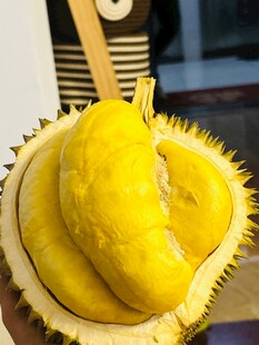 剥开的香甜饱满榴莲果肉