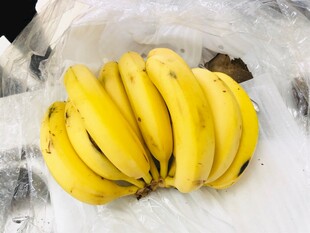 新鲜成串黄香蕉